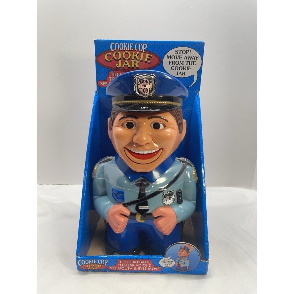 Vintage 2001 The Original "Cookie Cop" Talking Cookie Jar Police NEW NOT WORKING